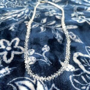 Antique 1920s-1930s Art Deco Crystal Necklace with Barrel Clasp